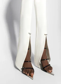 Women MUGLER white pierced pants