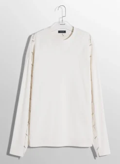 Women MUGLER white pierced T-shirt