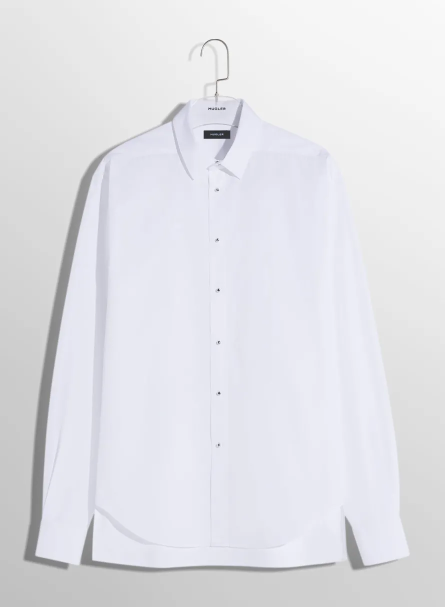 Women MUGLER white poplin shirt