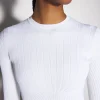 Women MUGLER white sculpting knit top