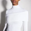 Women MUGLER white sculpting knit top