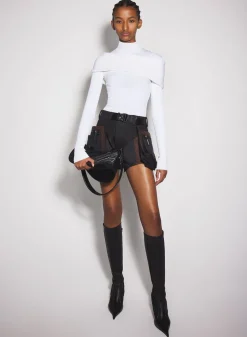Women MUGLER white sculpting knit top