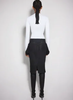Women MUGLER white sculpting knit top