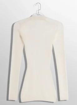 Women MUGLER white sculpting sher knit top