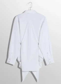 Women MUGLER white shirt dress with chain