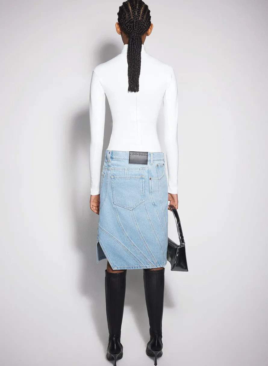 Women MUGLER white star top