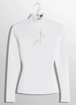 Women MUGLER white star top